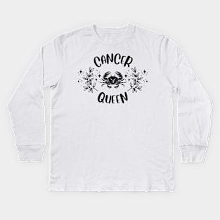 Cancer Queen Kids Long Sleeve T-Shirt